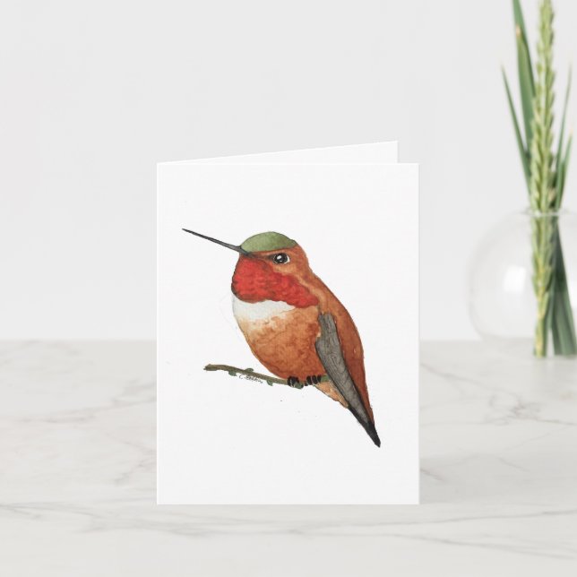 Allen's hummingbird card (Front)