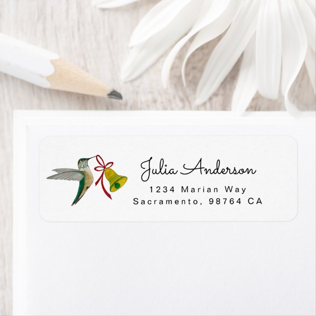 Allen's Hummingbird return address Label (Insitu)