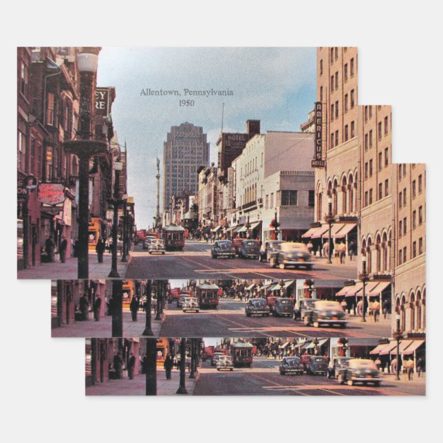 Allentown, Pennsylvania 1950 Wrapping Paper Sheet (Set)