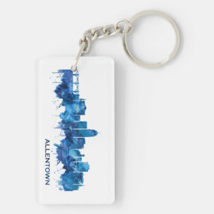Allentown Pennsylvania Skyline Blue