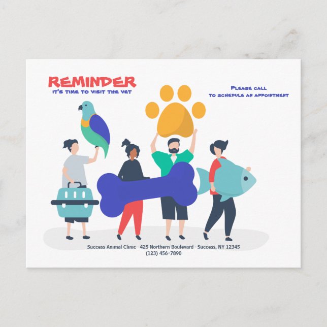 Aller à la carte postale de rappel de rendez-vous  (Devant)