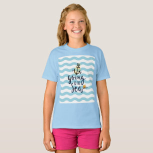 Aller à la mer - Jolie T-shirt Nautique pour les e