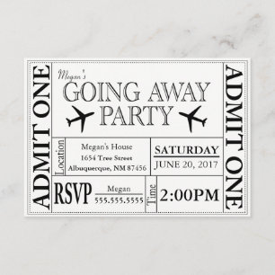 Aller loin invitation de billet de partie