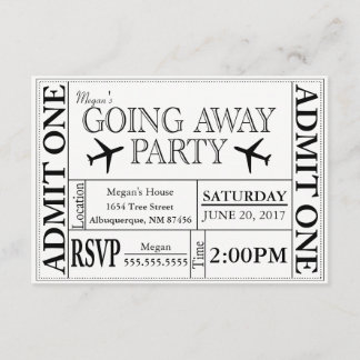 Aller loin invitation de billet de partie