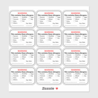 Allergène Étiquettes alimentaires