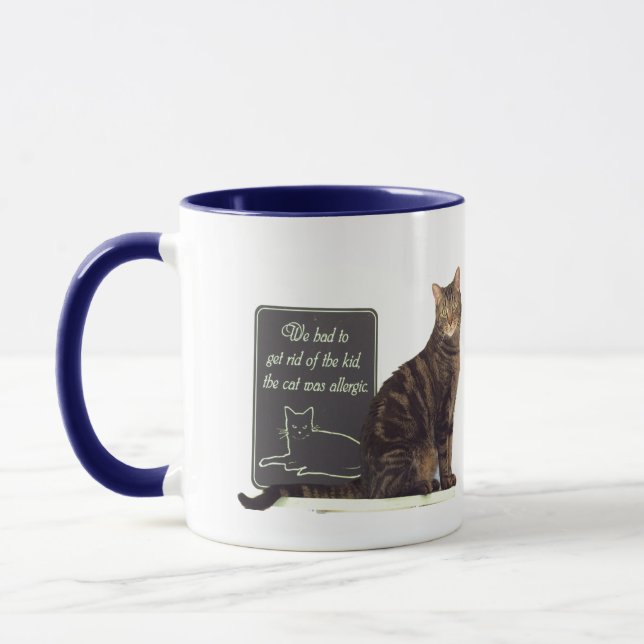 Allergic Cat Humourous Mug (Left)