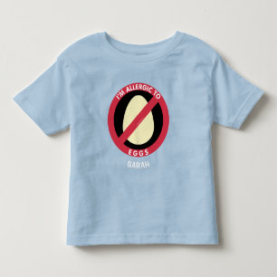 Allergic To Eggs Kids Allergy Personalized Toddler T-shirt