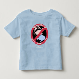 Allergic To Fish Shellfish Allergy Personalized Toddler T-shirt