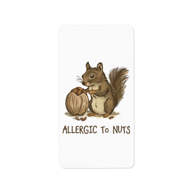 Allergic to Nuts Label (Front)