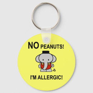 Allergic to Peanuts Keychain