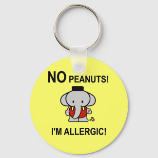 Allergic to Peanuts Keychain