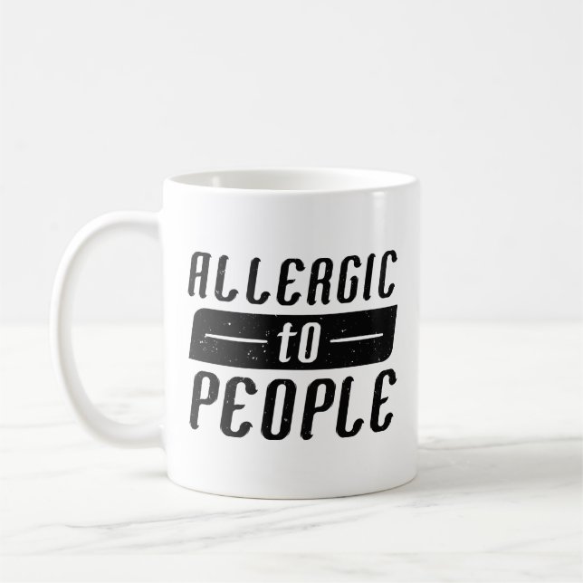 Allergic To People Coffee Mug (Left)