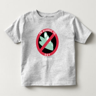 Allergic To Soy Beans Kids Allergy Personalized Toddler T-shirt