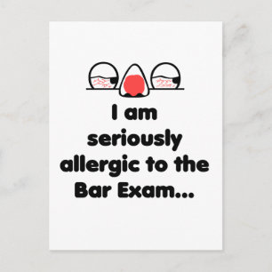 Allergic to the Bar Exam Postcard