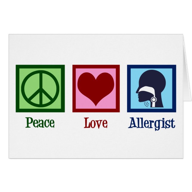 Allergie Docteur Peace Love Allergist Carte de vac (Devant horizontal)