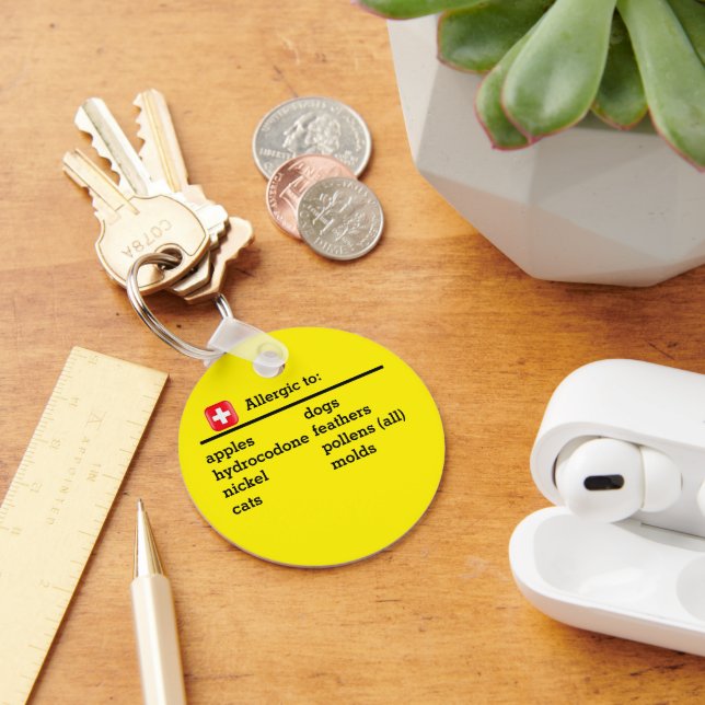 Allergies and Conditions Keychain (Desk)