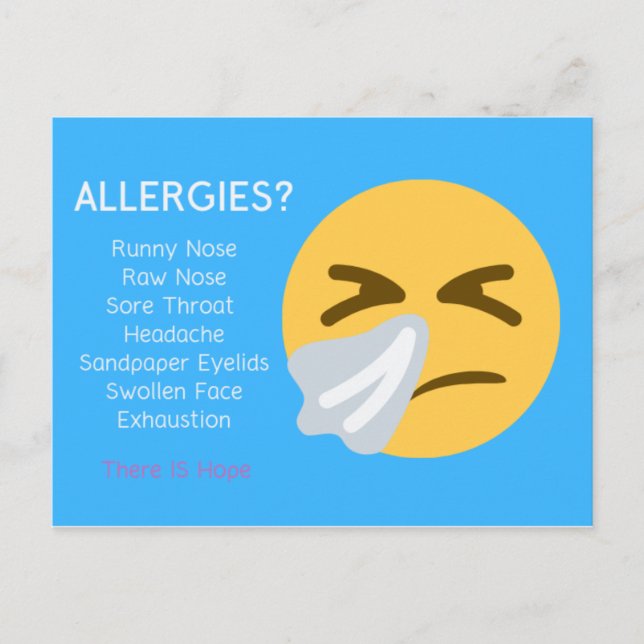 Allergies Shaklee carte postale (Devant)