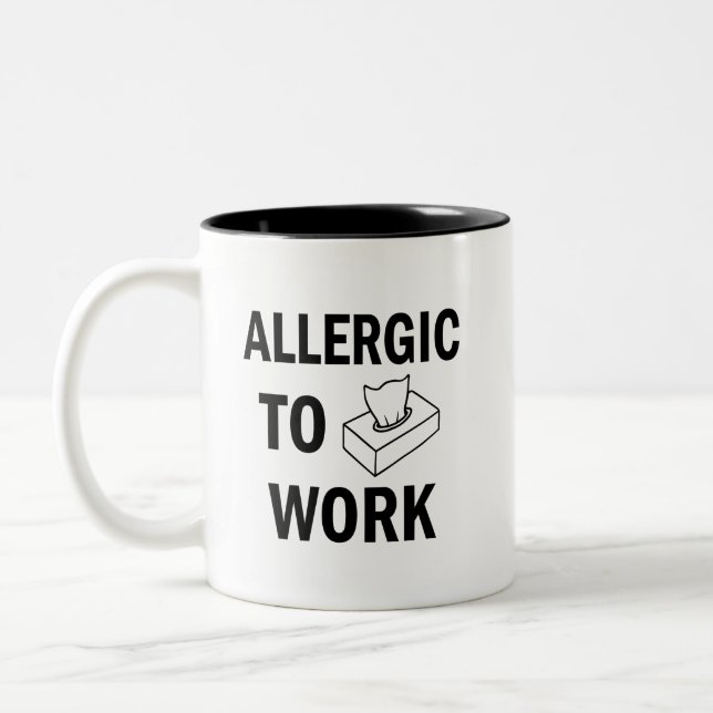 Allergique pour travailler la tasse de café (Gauche)