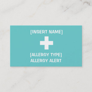 Allergy Alert ID & ICE Card