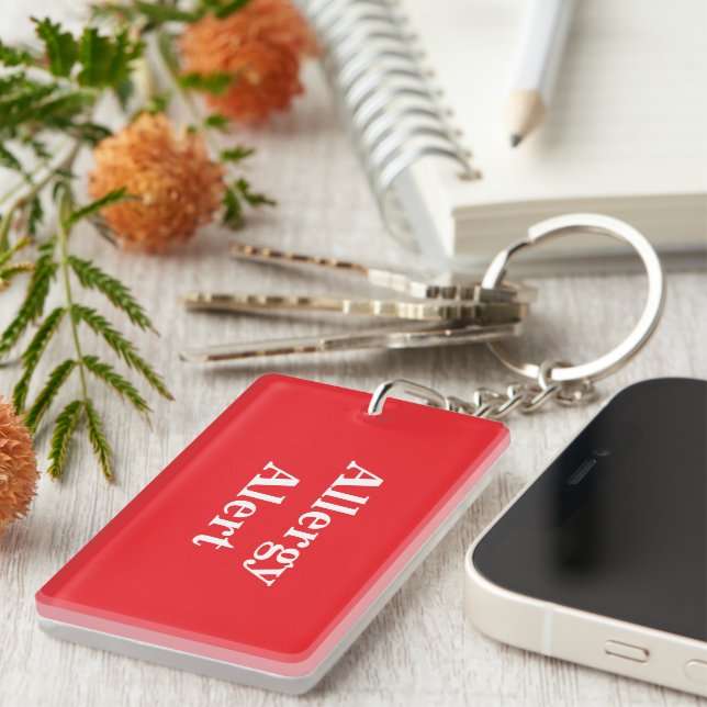 Allergy Alert Keychain (Front Right)
