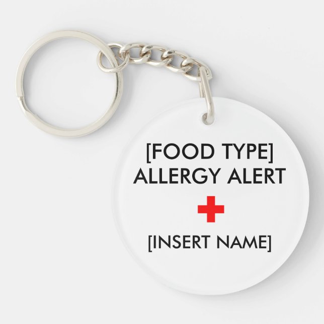 Allergy Alert Keychain (Front)