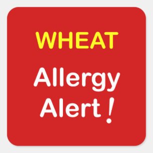 Allergy Alert - WHEAT. Square Sticker