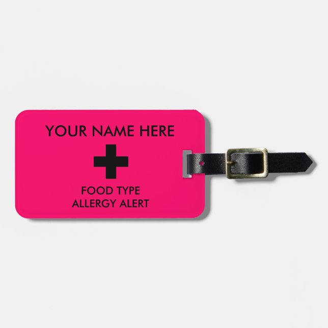 Allergy ID & I.C.E. Tag (Front Horizontal)