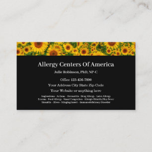 Allergy Medical Care Allergist Medical Business Card