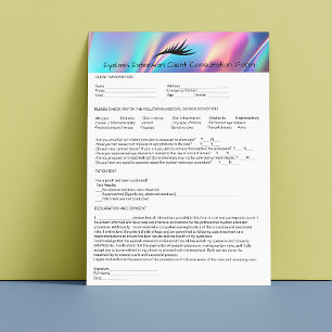 Allergy Patch Test Eyelash Extension Holograph Letterhead