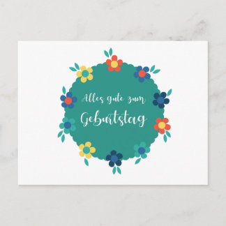 Alles gute zum Geburstag-Happy Birthday in German Postcard