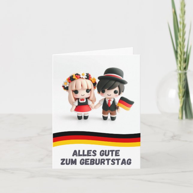 Alles Gute zum Geburtstag, German happy birthday  Card (Front)