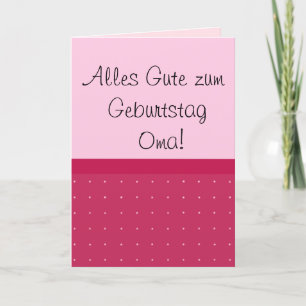 Alles Gute zum Geburtstag Oma Karte Card