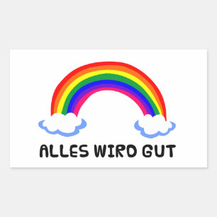 alles wird gut rainbow hope coronavirus corona vir sticker