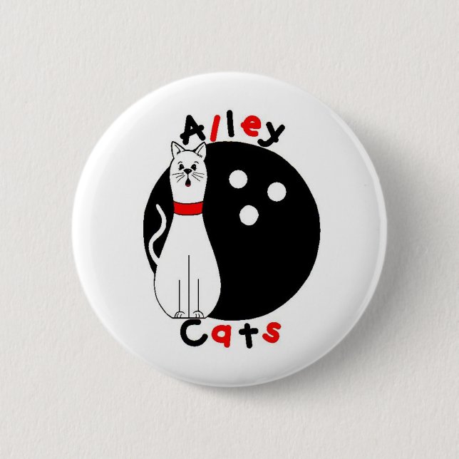 Alley Cat 2 Inch Round Button (Front)