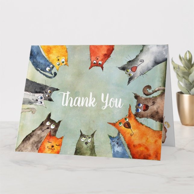 Alley Cat Carte de remerciements (Petite plante)