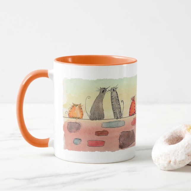 Alley Cats Mug (With Donut)