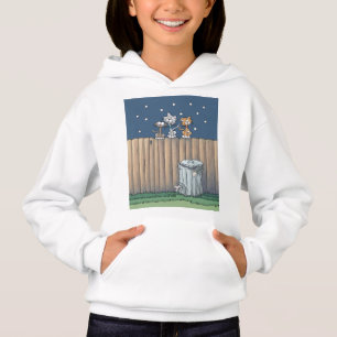 Alley Cats on a fence Hoodie