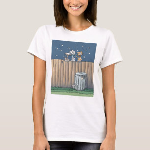 Alley Cats on a fence   T-Shirt