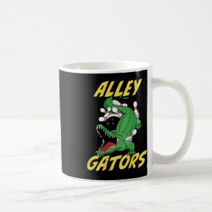 Alley Gators Bowling Team Byckside Print Alligator Coffee Mug