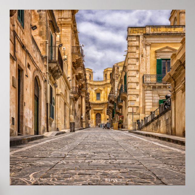 Alley Historic Old Town Sicily Italy Poster (Front)