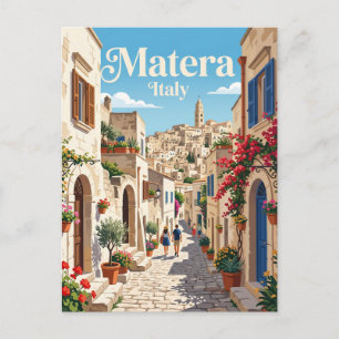 Alley in Matera Italy Postcard