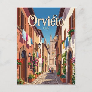 Alley in Orvieto Italy Postcard