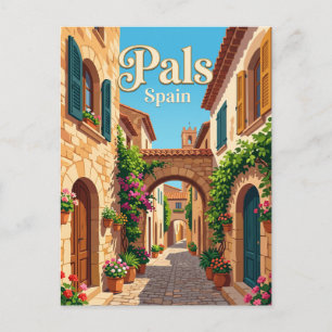 Alley in Pals Spain Postcard