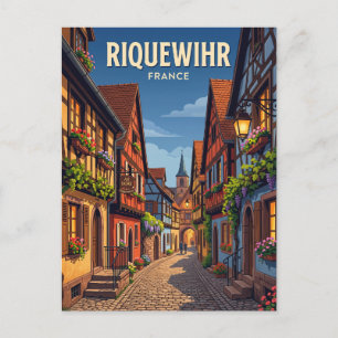 Alley in Riquewihr France Postcard