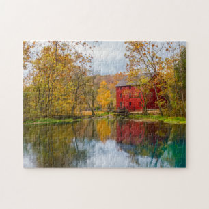 Alley Mill And Spring Jigsaw Puzzle