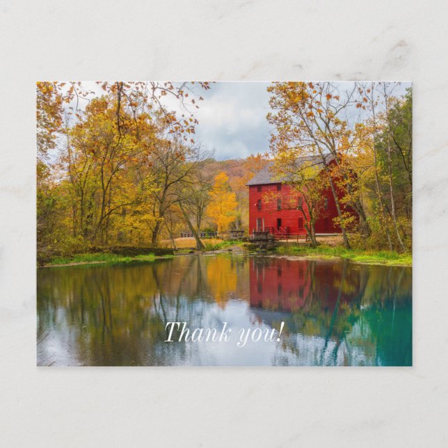 Alley Mill And Spring Thank You Postcard (Front)