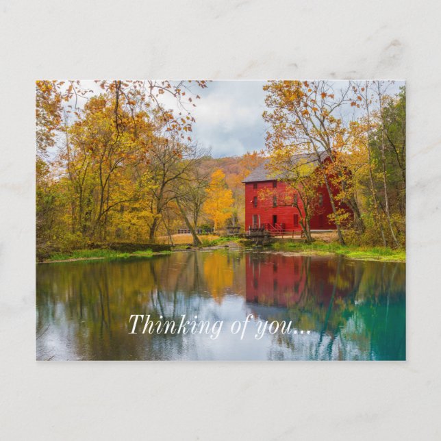Alley Mill And Spring Thinking Of You Postcard (Front)