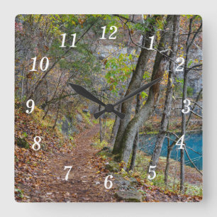 Alley Mill Autumn Walk Wall Clock