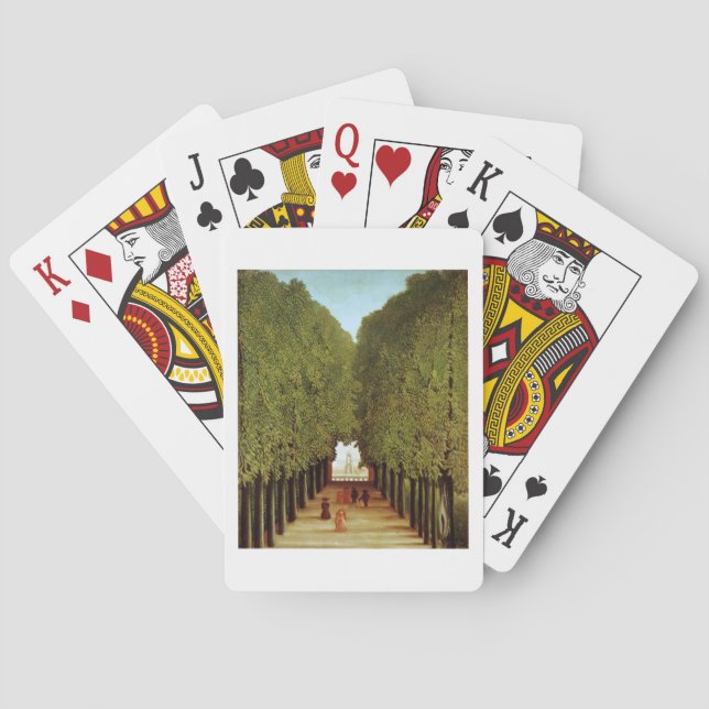 Alleyway in the Park of Saint-Cloud, 1908 (oil on Playing Cards (Back)