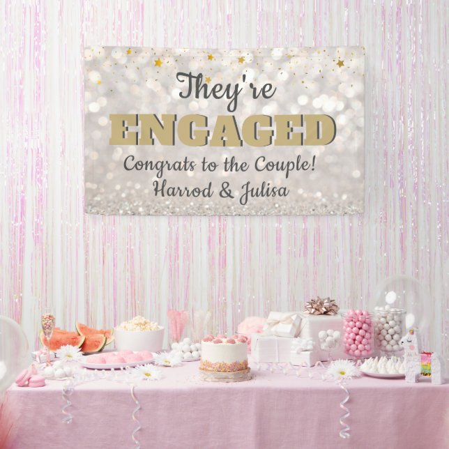 Allez Bling ! Bannière du faire-part fiançailles (Fête)